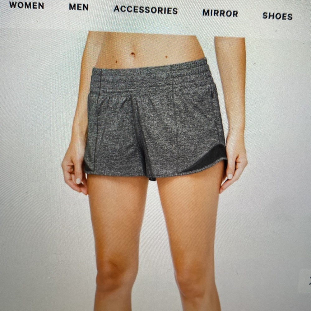 Hotty Hot High-Rise Lined Short 2.5” in Heather Lux Multi Black/Heathered Black